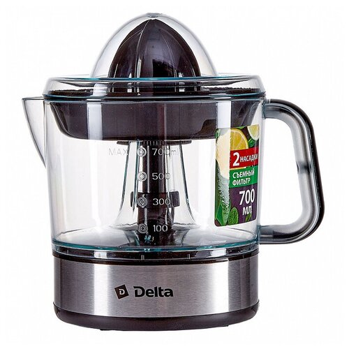 Соковыжималка электрическая 40 ВТ 700 МЛ DELTA DL-0234 белая С зеленым 125000₽