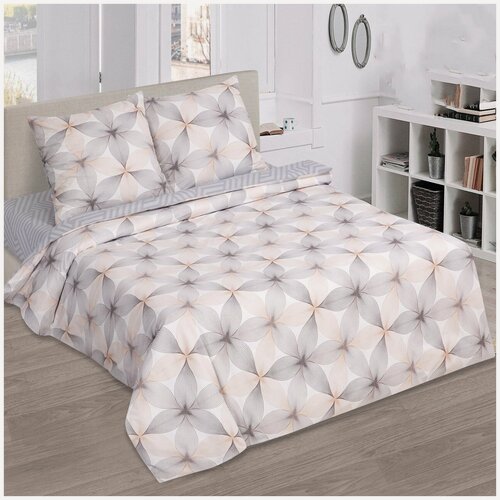 Изображение товара Комплект постельного белья АртПостель, «Серафима» 2 спальный поплин, бежевый, узоры
