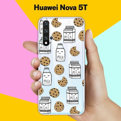 Силиконовый чехол Молоко и печеньки на Huawei Nova 5T силиконовый чехол молоко и печеньки на huawei nova 7 se