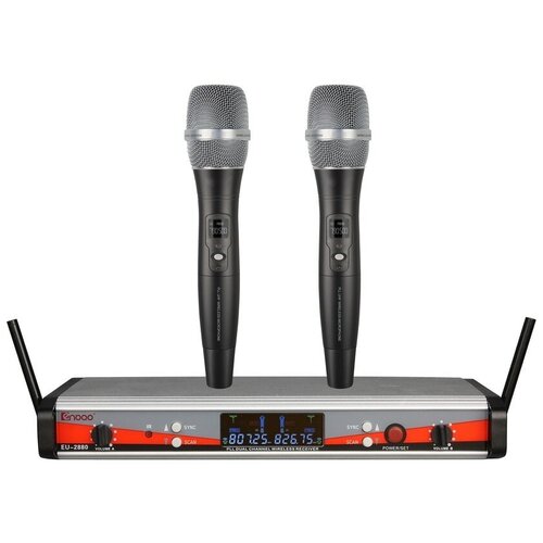 Enbao EU-2880 - профессиональная вокальная радиосистема, 2 микрофона с изменяемой частотой