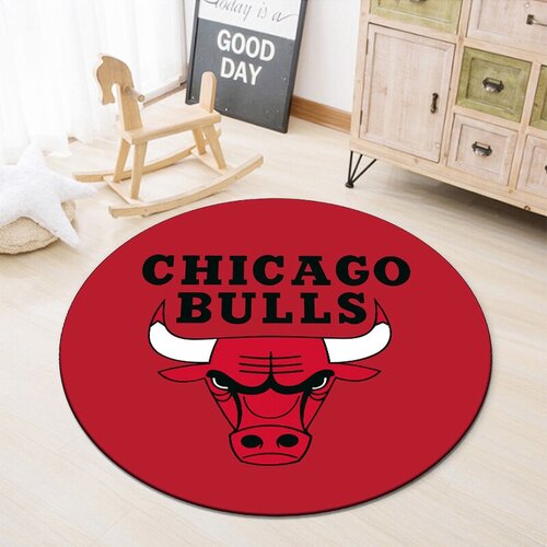 Ковер круглый, NBA, клубный баскетбол, Чикаго Буллз, Chicago Bulls, диаметром 120см.