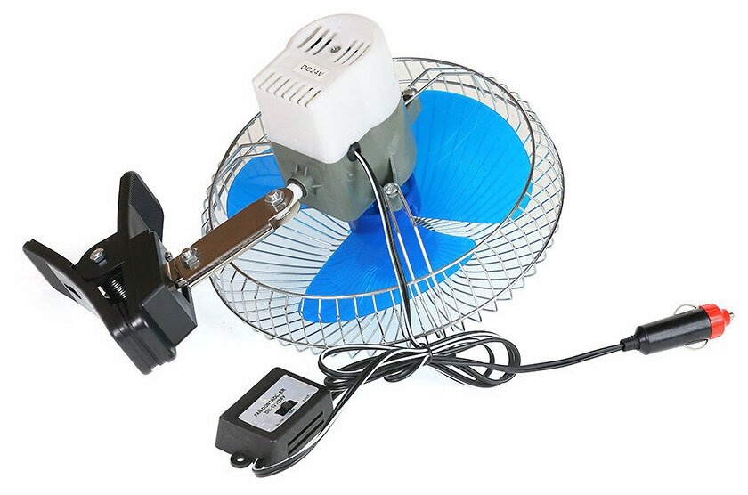 Вентилятор в машину 8" 24 V (Прищепка) - фотография № 2