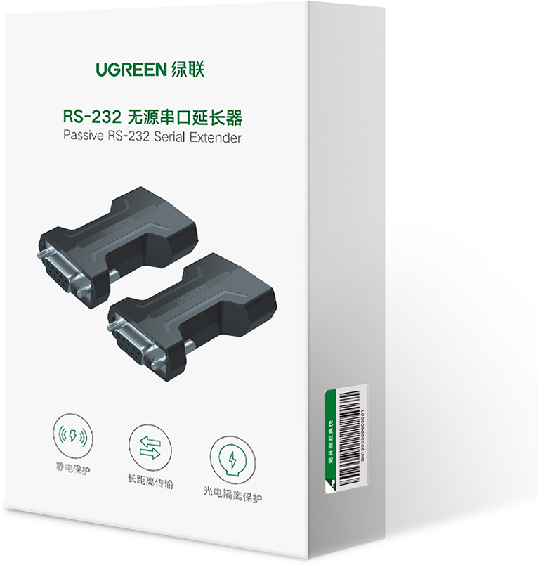 Переходник UGREEN 80735 Passive RS-232 Serial Extender, черный - фото №10