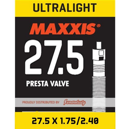 Велосипедная камера 27.5 x 1.75 MAXXIS Ultralight, EIB00139600 27.5 1.75 черный 146 г велосипедная камера 29 x 1 75 maxxis ultralight eib00140400 29 1 75 черный 155 г