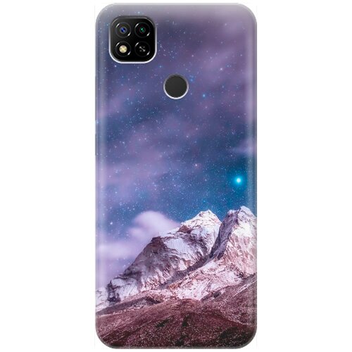 фото Силиконовый чехол на xiaomi redmi 9c / сяоми редми 9с с принтом "горы и звездное небо" re:pa