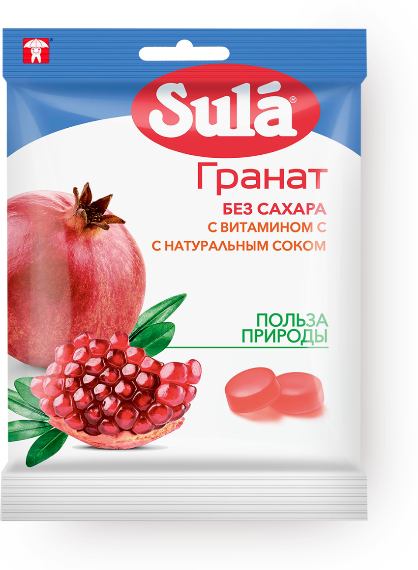 Леденцы Sula (Сула) фруктовые Гранат без сахара с витамином С 60 г Перфетти Ван Мелле RU - фото №12