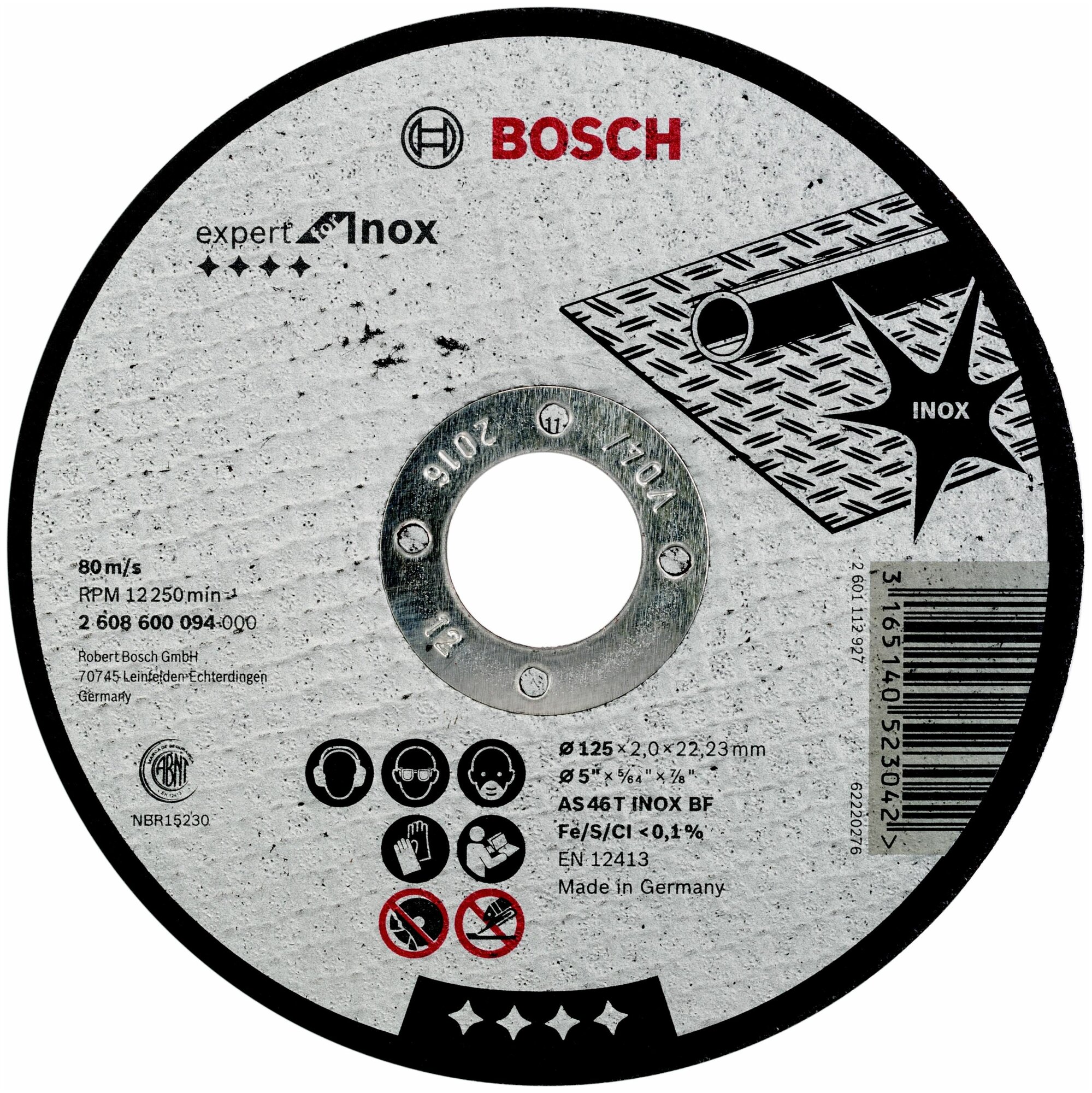 Диск отрезной BOSCH Expert for Inox 2608600094