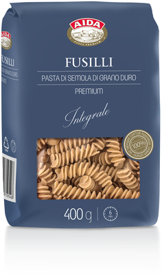 Макаронные изделия AIDA цельнозерновые Fusilli/Спирали 400г