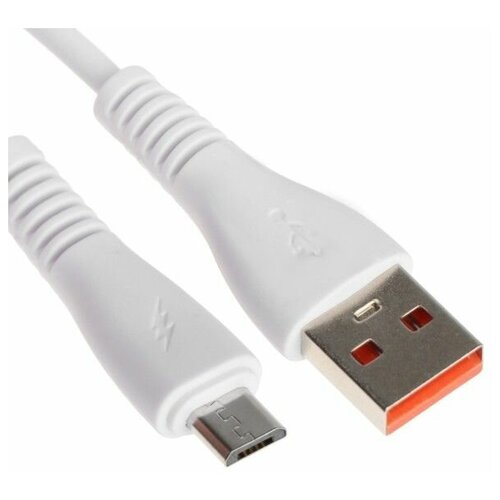 Кабель, провод ONE DEPOT S01V, microUSB - USB, 2.4 А, 1 метр, белый