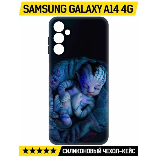 Чехол-накладка Krutoff Soft Case Аватар - Малышка для Samsung Galaxy A14 4G (A145) черный чехол накладка krutoff soft case аватар цветное лого для samsung galaxy a14 4g a145 черный