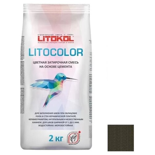 Затирка Litokol Litocolor, 2 кг, L.14 антрацит