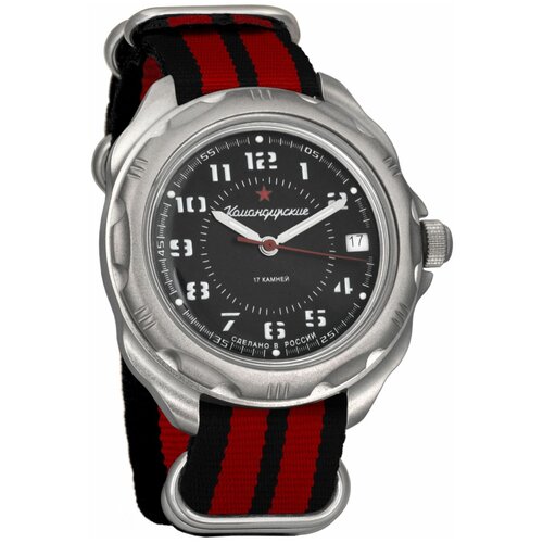 Наручные часы Восток Командирские, красный наручные часы восток командирские механические командирские 536764 black red красный