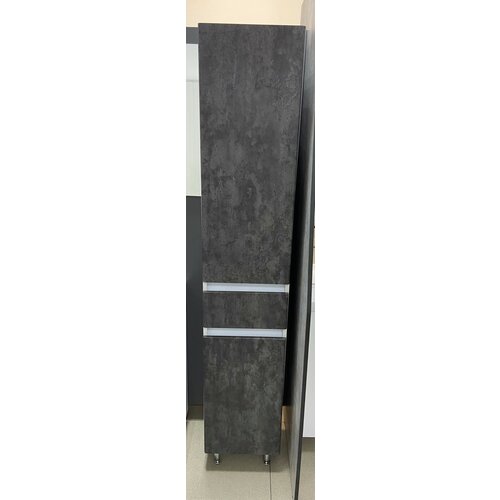 Шкаф-пенал напольный Дели универсальный (с корзиной) ПВХ бетон Арья для ванной шкаф