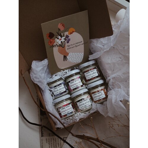 Подарочный набор, 6 ароматных свечей СЕТ весенний