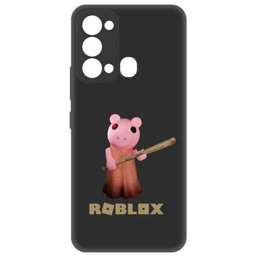 Чехол-накладка Krutoff Soft Case Roblox-Пигги для ITEL Vision 3 черный чехол накладка krutoff soft case roblox заключенный для itel vision 3 plus черный