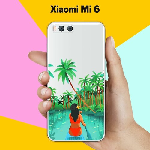 Силиконовый чехол на Xiaomi Mi 6 Пейзаж / для Ми 6 кресло ми 6 черный оранжевый