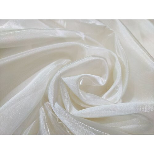 Ткань органза Эстейдж арт Т61-300, цвет нежный молочный, высота 300 см, отрез 4,7 м.п.