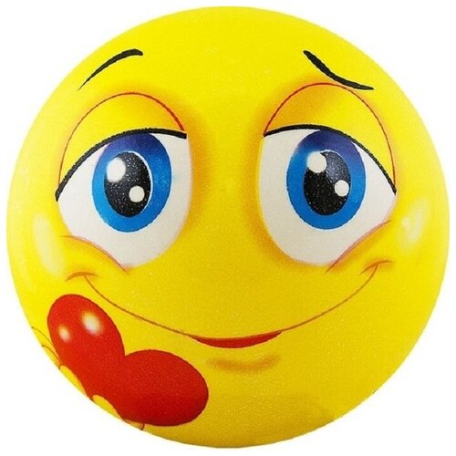 Мяч детский Funny Faces арт.DS-PP 207 12 см, желтый (1124794)