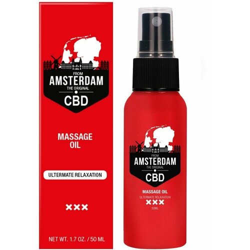 Стимулирующее массажное масло CBD from Amsterdam Massage Oil - 50 мл. массажное масло с каннабидиолом natural cbd 50 мл