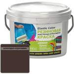 Краска резиновая эластичная атмосферная Elastic Color RAL8017 шоколадно-коричневая 11,5 кг - изображение