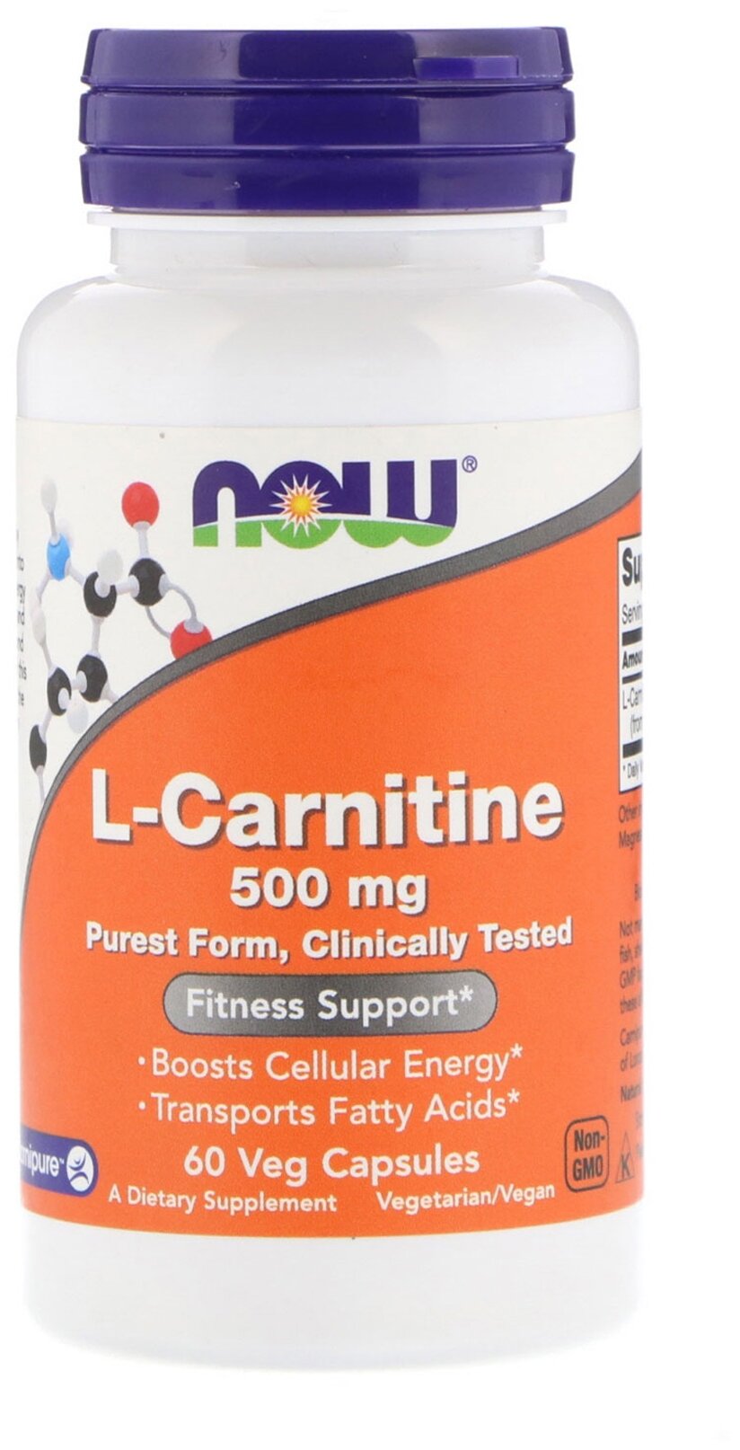 L-Carnitine капс., 500 мг, 90 г, 60 шт.