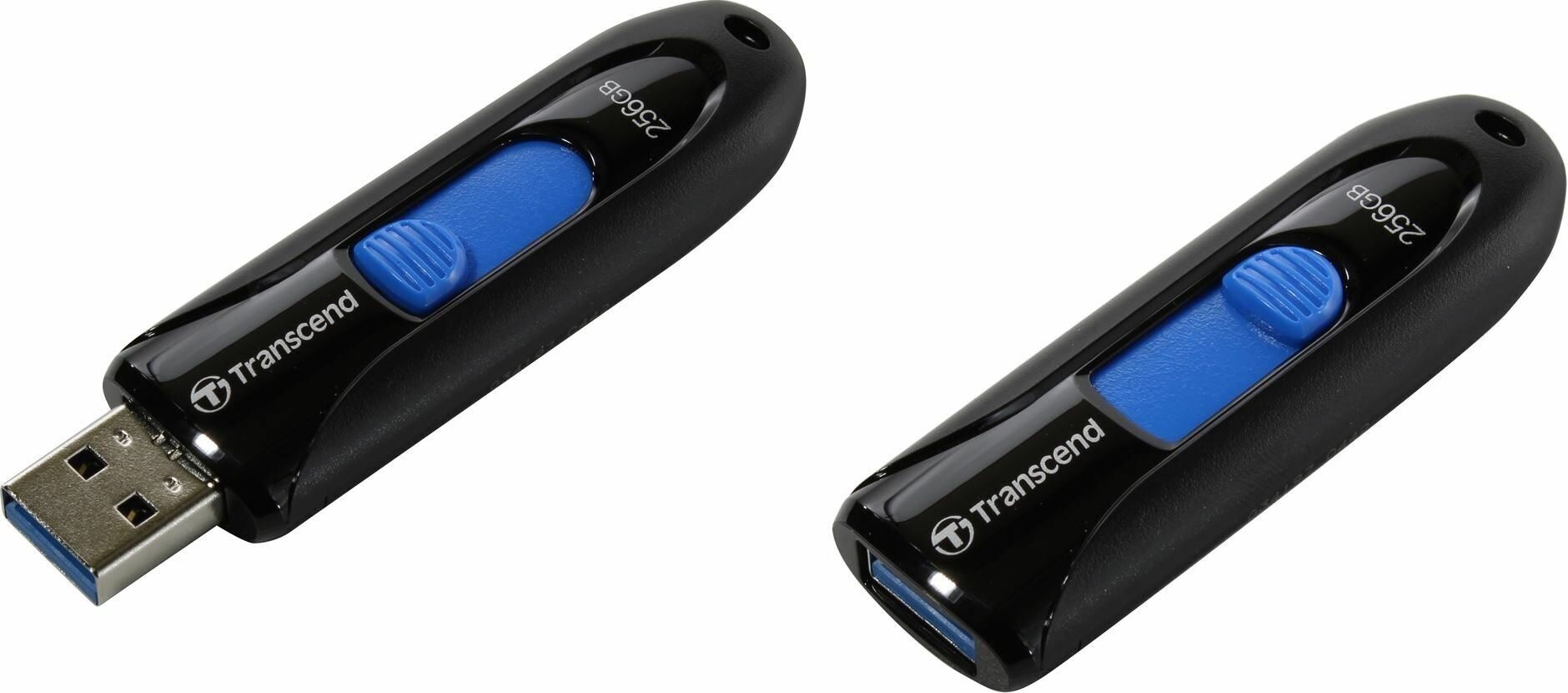 Флешка USB TRANSCEND Jetflash 790 256Гб, USB3.0, черный и синий [ts256gjf790k] - фото №2