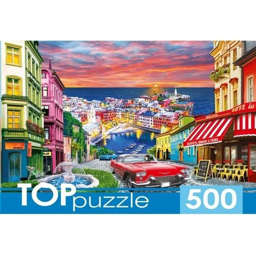 Пазл TOP Puzzle 500 деталей: Итальянский город у моря пазл top puzzle 1000 деталей коты у ночного окна