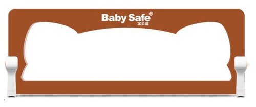 Baby Safe Барьер на кроватку Ушки 120х42 см XY-002A.CC, 120х42 см, коричневый