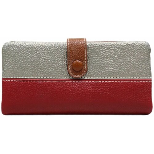 Кошелек CANEVO, фактура гладкая, красный, золотой