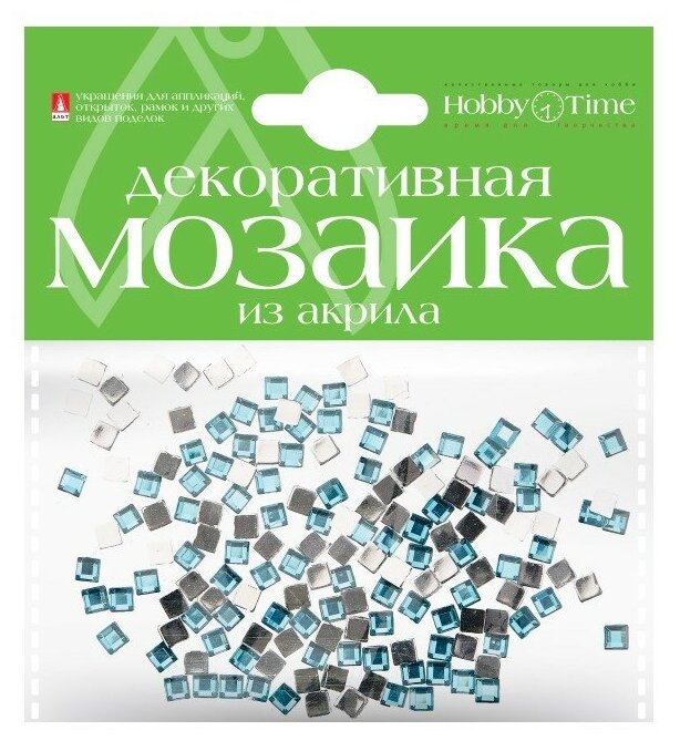 Мозаика декоративная из акрила 4Х4 ММ200 ШТ голубой