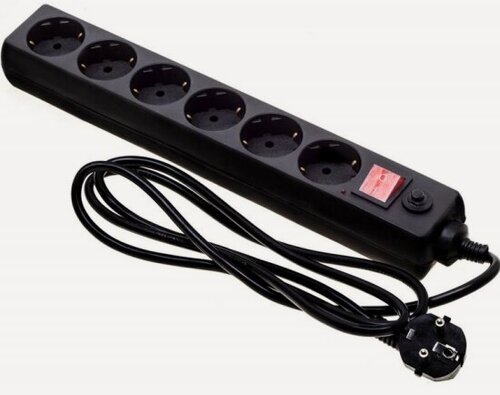Изображение товара Сетевой фильтр Buro 600SH-16-1.8-B 1.8м (6 розеток) черный (коробка)