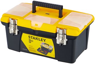 Ящик с органайзером STANLEY Jumbo 1-92-905, 25.4x40.5x17.8 см, 16'' , черный/желтый