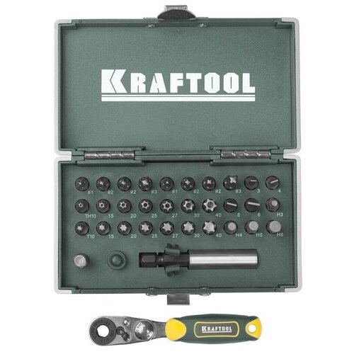 Отвёртка со сменными битами Kraftool 26065-H33, 33 предм. отвёртка со сменными битами kraftool 25556 h29 29 предм зеленый