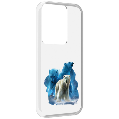Чехол MyPads полярный медведь для Itel Vision 3 Plus / Itel P38 Pro задняя-панель-накладка-бампер