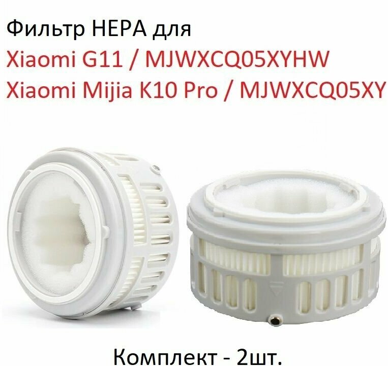 Фильтр HEPA для пылесоса Xiaomi Mijia K10 Pro, Xiaomi G11 (2шт. в комплекте) - фотография № 1