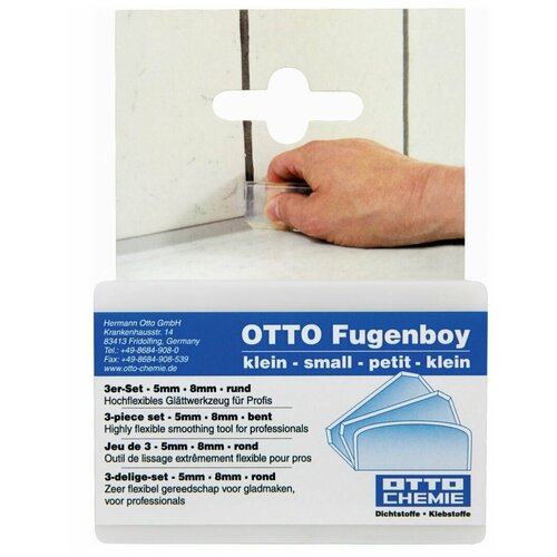 фото Набор малых шпателей для нанесения и разравнивания силикона otto fugenboy (3шт) otto chemie