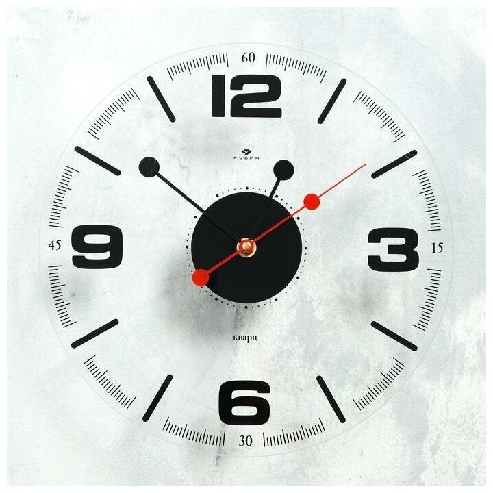 Часы настенные, интерьерные, серия: Интерьер, "Стиль 1", плавный ход, d 30 см, без стекла