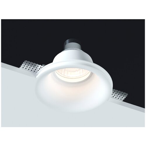 Donolux Elementare Светильник встраиваемый гипсовый, белый D130 H12,5 мм, галог. лампа MR16 GU10