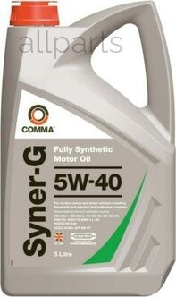 Характеристики модели COMMA SYN5L COMMA 5W40 SYNER-G (5L)_масло мот ...