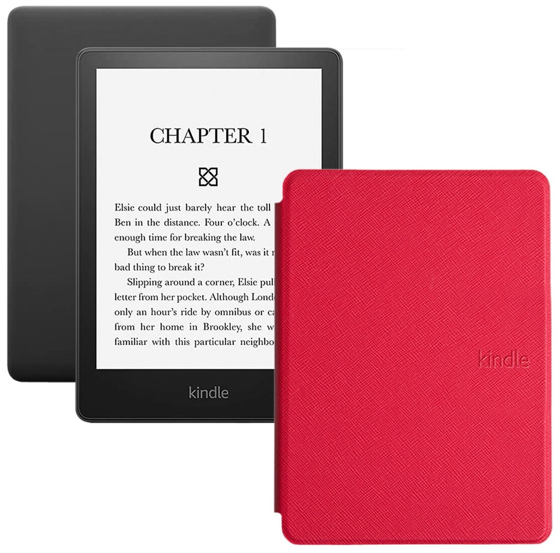 Электронная книга Amazon Kindle PaperWhite 2021 16 Gb black Ad-Supported с обложкой ReaderONE