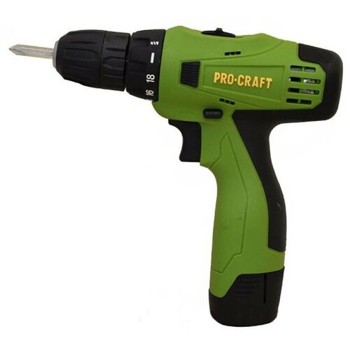 Шуруповерт Procraft PA12Pro От аккумулятора 12 В 18 Нм 2 АКБ 349000₽
