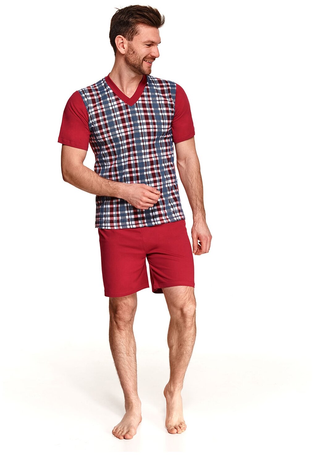 Пижама Taro размер L(50) бордовый - фотография № 1