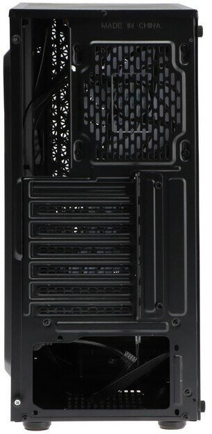 Корпус системного блока EXEGATE Miditower EVO-8225 (ATX без БП 2*USB+1*USB30 черный 2 вент с RGB подсветкой и полоса на передней панел