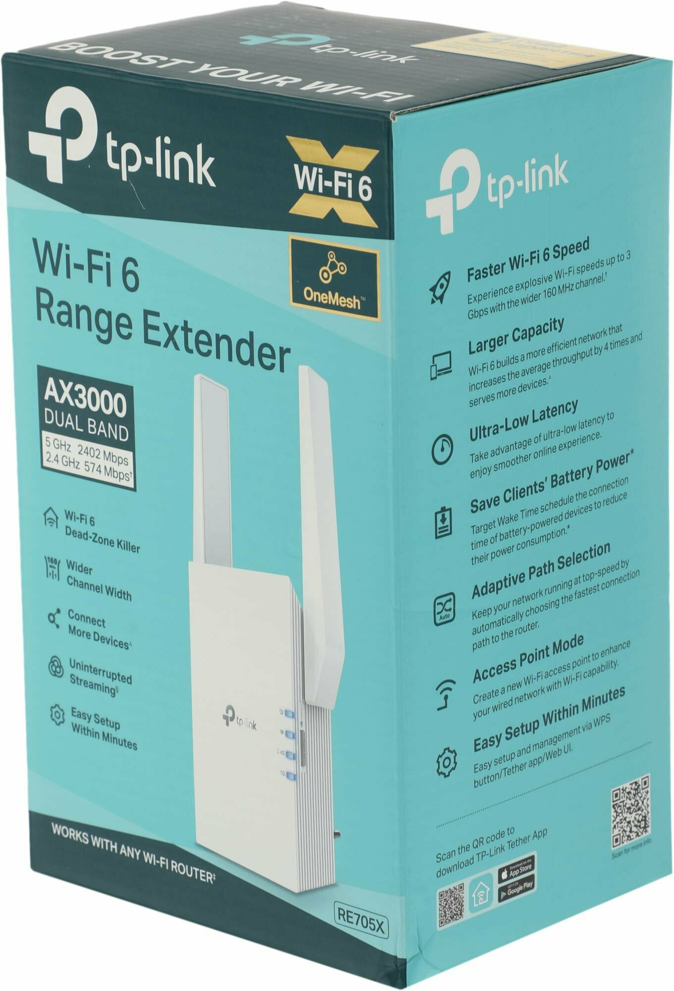 RE705X AX3000 Усилитель сигнала Wi-Fi 6 TP-LINK - фото №6