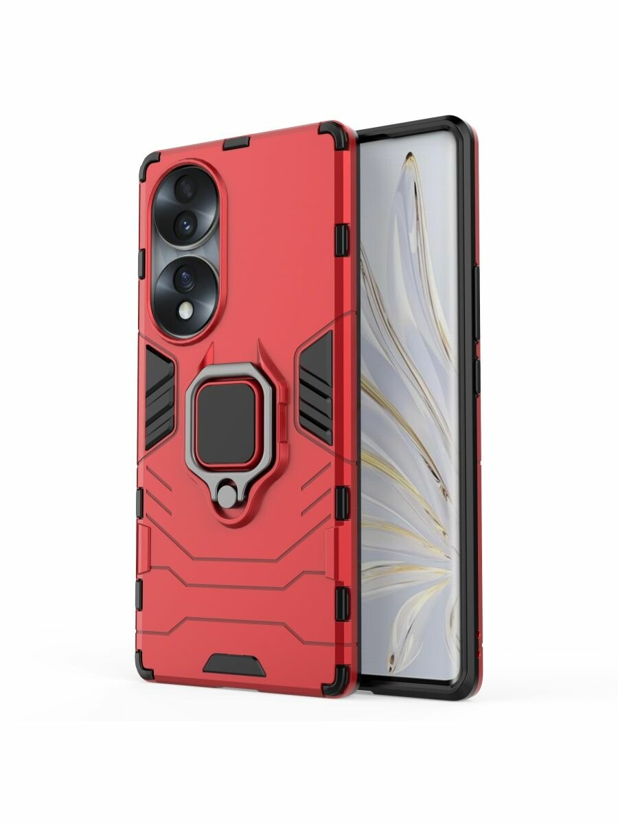 фото Бронированный Чехол на Honor 70 с кольцом-магнитом