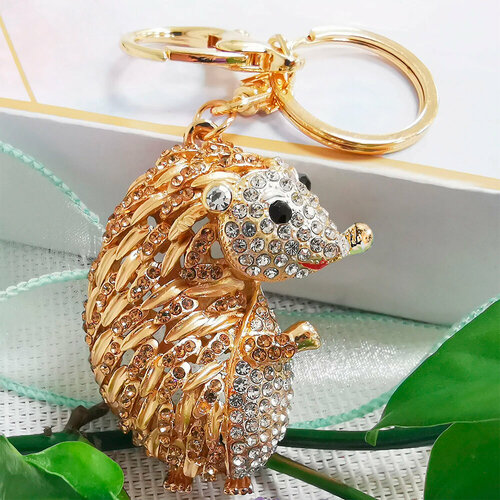 Брелок, зернистая фактура, золотой