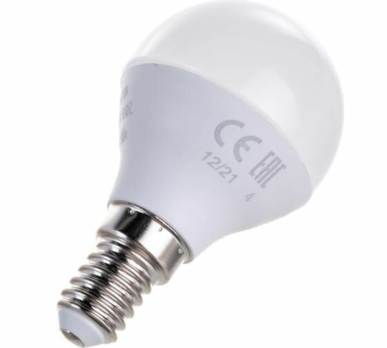 Лампа светодиодная ECOLA K4QV70ELC GLOBE LED PREMIUM 70W G45 220V E14 4000K шар (композит) 82X45