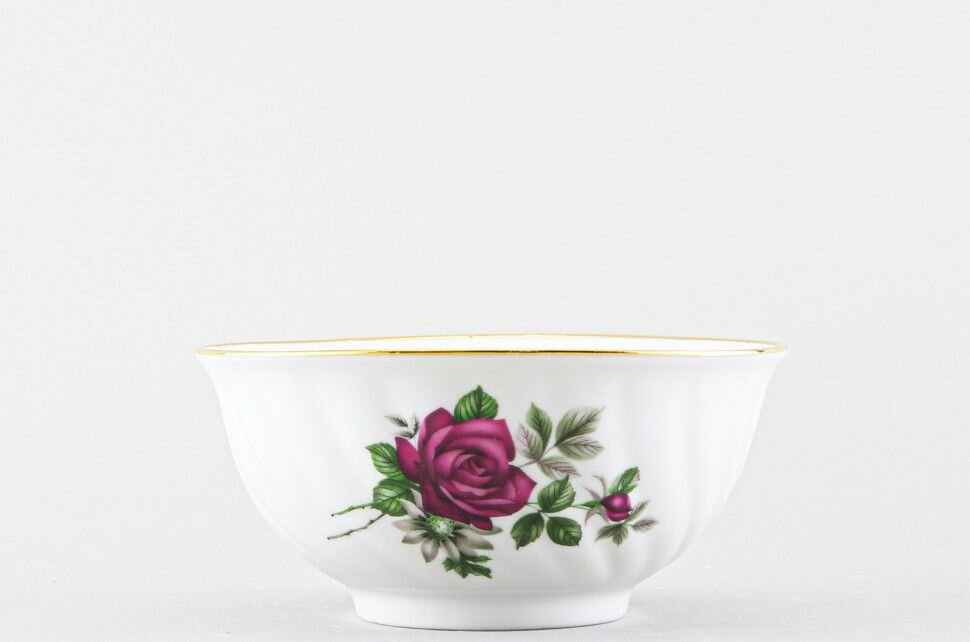 фото Салатник фарфоровый 400 мл "Чёрная роза" ф. Голубая роза Дулёво