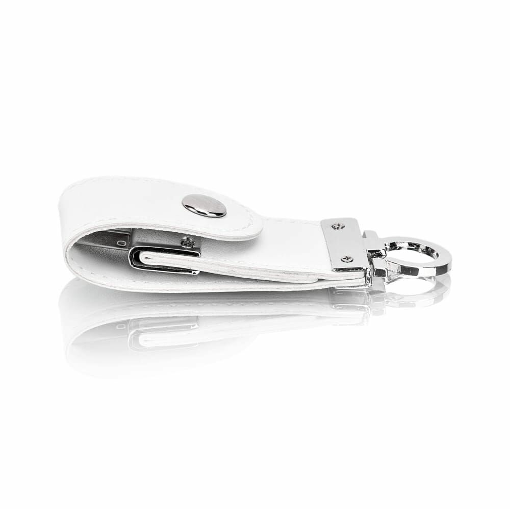 USB флеш-накопитель, Кожаная флешка Banyan, 64 ГБ, белая, USB 2.0, арт. F20