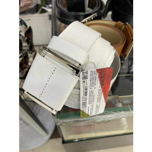 фото Ремень , размер 120, белый нет бренда